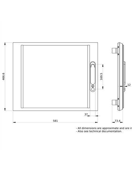 Puerta Transp.G IP40 9 mod,alto 480mm