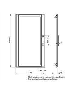 Puerta Transp.G IP40 21 mod,alto 1.080mm 2