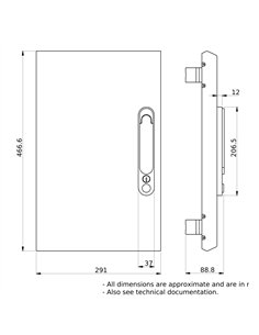 Puerta Plena G IP40 Pas.Lat. 9 modulos 2