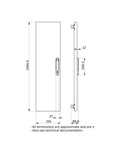Puerta Plena G IP40 Pas.Lat. 21 modulos 2