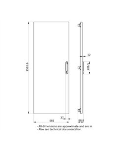 Puerta Plena G IP40 30 mod,alto 1.680mm 2