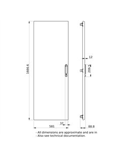 Puerta Plena G IP40 33 mod,alto 1.830mm 2