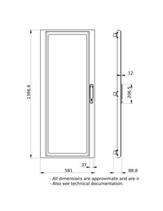 Puerta Transp.G IP40 27 mod,alto 1.530mm 2