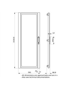 Puerta Transp.G IP40 30 mod,alto 1.680mm 2