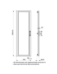 Puerta Transp.G IP40 36 mod,alto 1.980mm 2