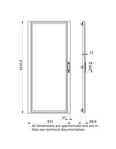 Puerta Transp.G IP40 36 mod,ancho 850mm 2