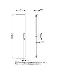 Puerta Plena G IP40 Pas.Lat. 27 modulos 2