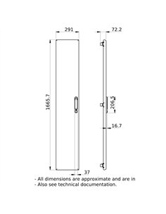 Puerta Plena G IP40 Pas.Lat. 33 modulos 2