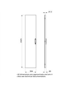 Puerta plena P IP55,ancho 400mm 2