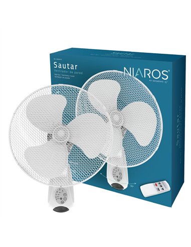 Ventilateur mural 40cm 45W avec télécommande