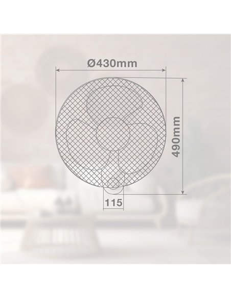 Ventilateur mural 40cm 45W avec télécommande