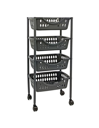 Carrito de cocina con ruedas 4 cestas