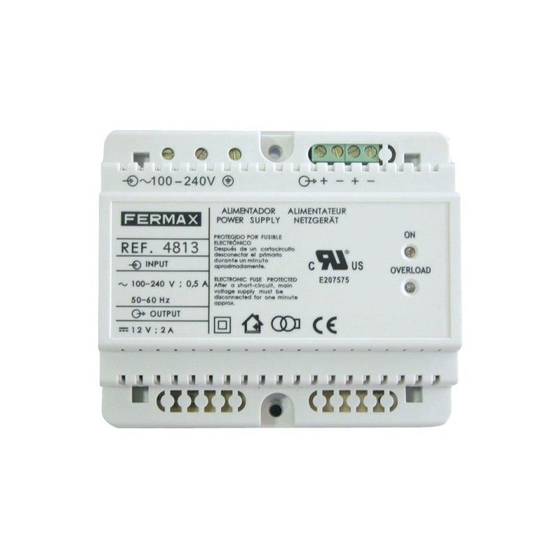 Fonte de alimentação 100-240VAC/12VDC-2A FERMAX 4813