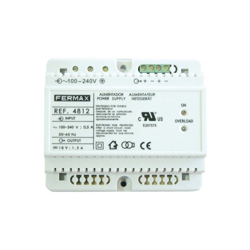 ALIMENTATORE 18VDC/1,5 A DIN6. FERMAX 4812