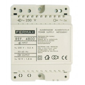 ZUFÜHRUNG 12VCA/1,5 A DIN4. FERMAX 4800
