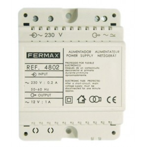 CHARGEUR 12VCA/1A DIN4. FERMAX 4802