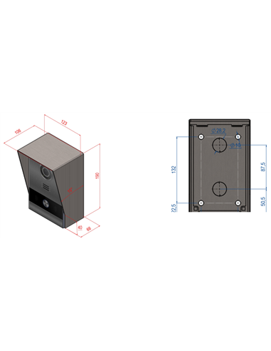 CAJA SUP. PLACA MILO 1 LINEA MEET ALU