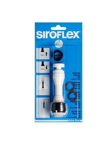 Spruzzatore di doccia con regolatore d'acqua 11 cm