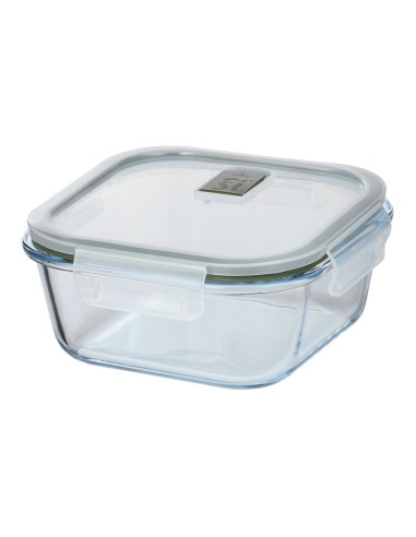 Fiambrera hermética cuadrada de vidrio de borosilicato experto 800 ml