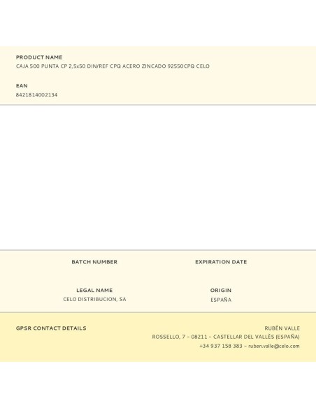 Taco sx Ø10 x 50 mm, box 200 units