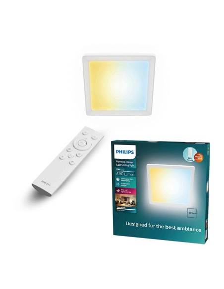 Square White Valen Ceiling Light