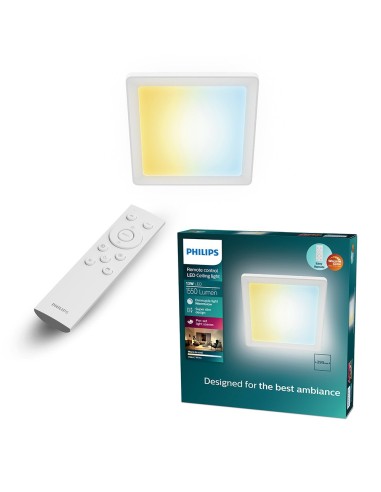 Square White Valen 13W Ceiling Light
