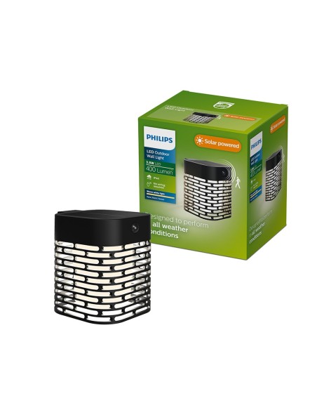 Aplique solar LED Hara Negro 3,8 W
