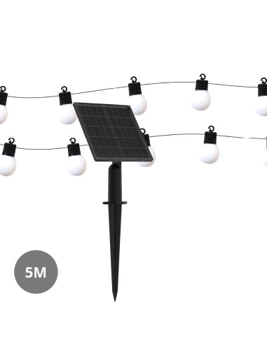 Solar Kalaval 5m Decorative String Light Kit 10 Bulbs 2300K IP65