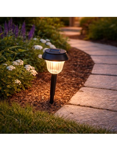 Lâmpara Solar de Jardim Plástica Ø 10,5 x 38 cm