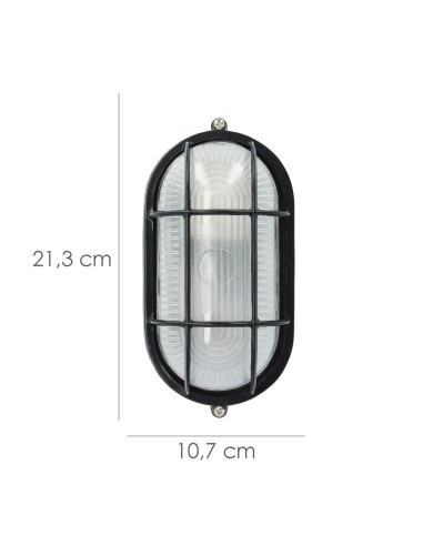 Industrial Oval Black Pendant