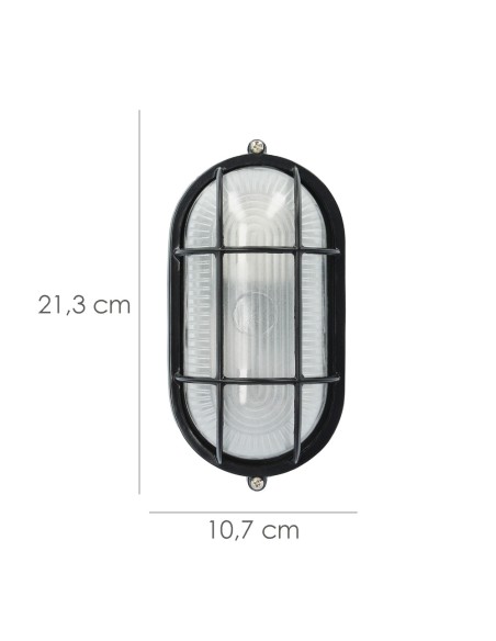 Industrial Oval Black Pendant