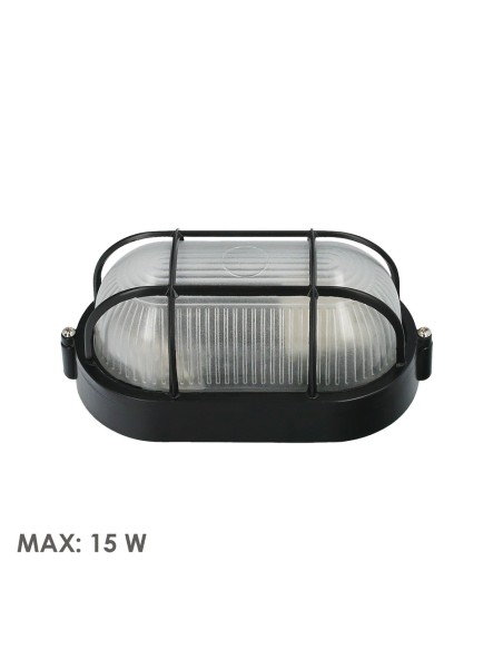 Industrial Oval Black Pendant