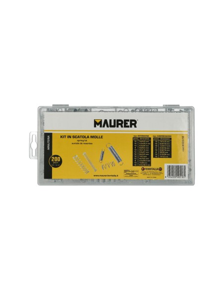 Kit Maletín 200 Muelles Compresión/Extensión con Caja de Almacenamiento