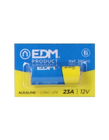 Pila alkalina EDM max-pro 23a 12v mando a distancia ø10.3x28.5mm