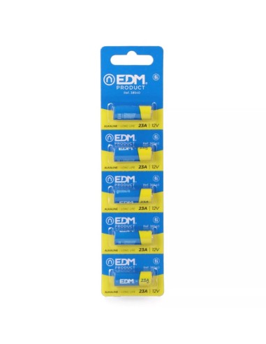 Pila alkalina EDM max-pro 23a 12v mando a distancia ø10.3x28.5mm