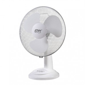 Ventilador edm sobremesa ø40 cm 55w 3 velocidades rejilla de seguridad cabeza oscilante o fija orientable