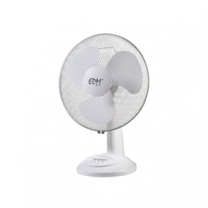 Ventilador edm sobremesa ø20 cm 35 w  3 velocidades  rejilla de seguridad  cabeza oscilante o fija orientable
