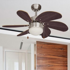 Ventilador de teto modelo Aral Cor wengue níquel... 2