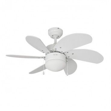 Ventilador de techo ARAL 50W 76cm blanco 1xE14 60W EDM 33985