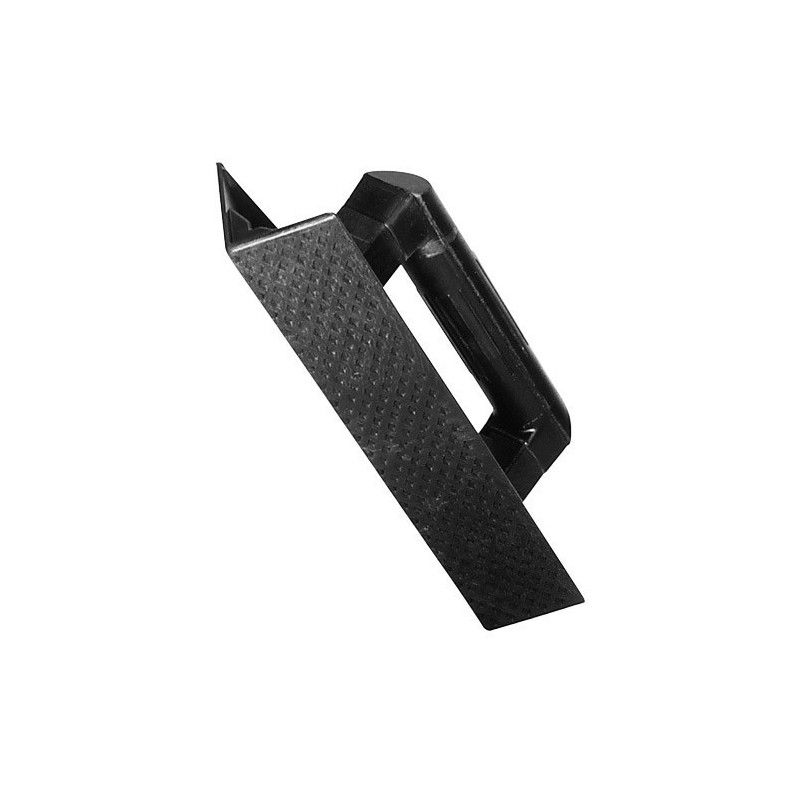 Talocha plástico para rincón mango redondo 36 cm. negra