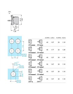 Conjunto completo de cuerpo/contacto y luminoso, Harmony XB5, XB4, blanco, con cuerpo/anillo de fijación, LED universal, 230...2 2