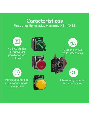 CUERPO PULS LUM LED 230VCA 1NA BLANCO