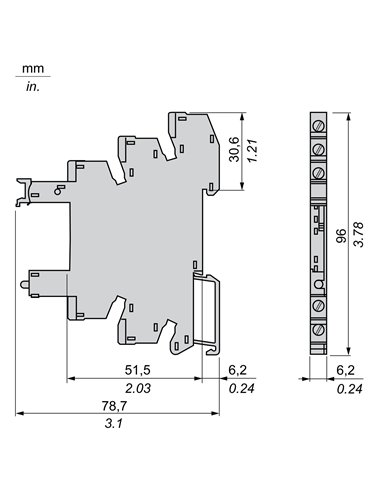 BASE TORNILLO 12 - 24 VAC/VDC