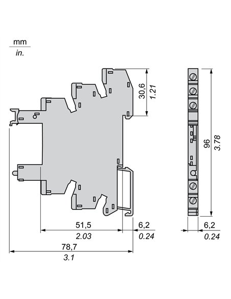 BASE TORNILLO 12 - 24 VAC/VDC