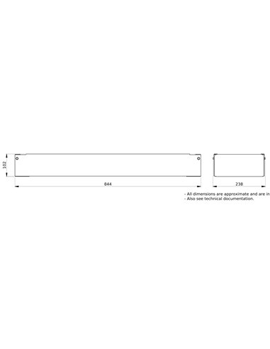 Realce zocalo 100mm ancho 850mm