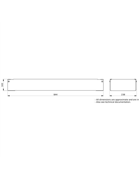 Realce zocalo 100mm ancho 850mm