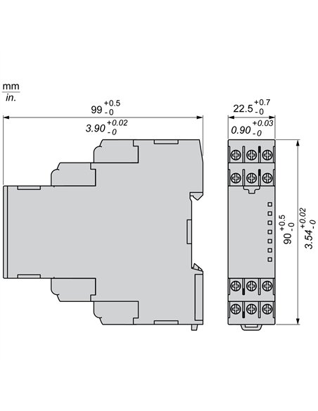 Rele control nfc monitaje multifase 3fases