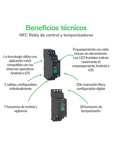 Rele control nfc monitaje multifase 3fases
