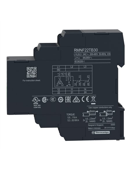 Rele control nfc monitaje multifase 3fases
