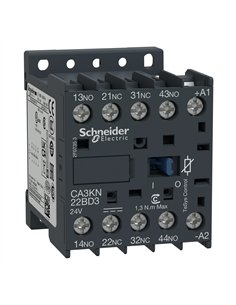 Contactor auxiliar TeSys CA3K - 2NA+2NF 24VCC con antiparasitario